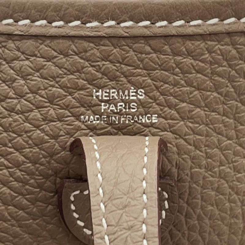 エルメス エブリンTPM アマゾン エトゥープ/ブルーインディゴ/シルバー金具 トリヨンクレマンス W刻印