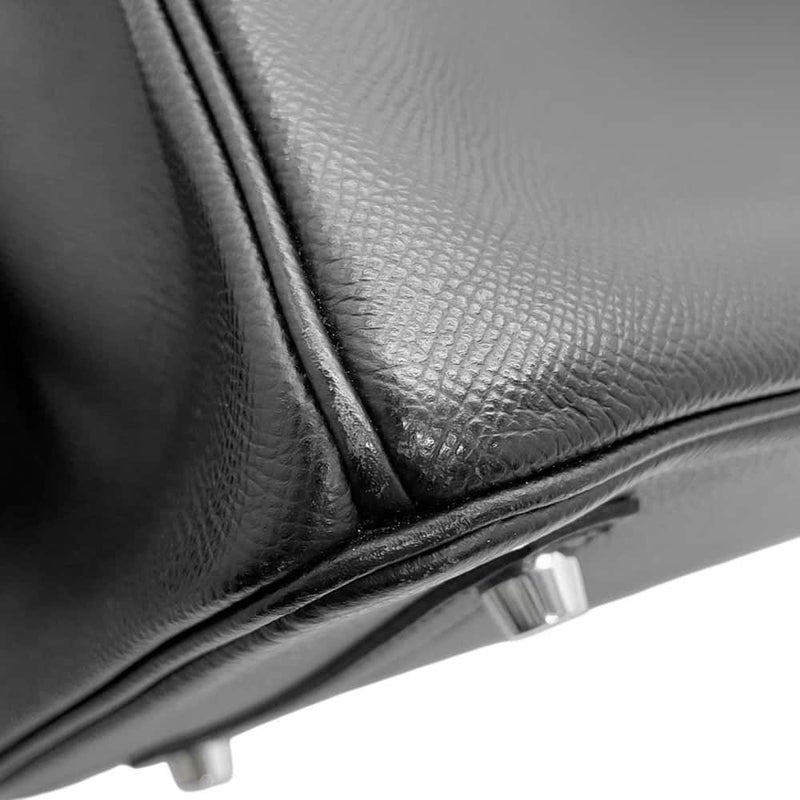エルメス バーキン30 ブラック/シルバー金具 エプソン D刻印 HERMES Birkin ハンドバッグ