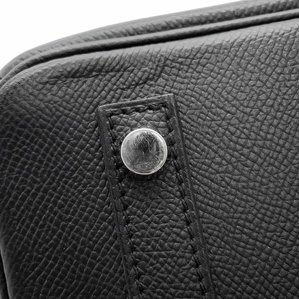 エルメス バーキン30 ブラック/シルバー金具 エプソン D刻印 HERMES Birkin ハンドバッグ