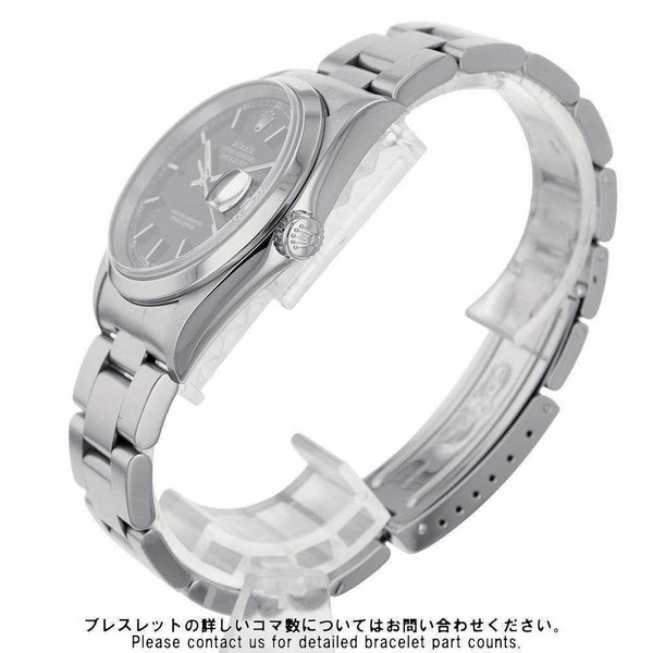 ロレックス デイトジャスト36 Y番 16200 ROLEX 腕時計  黒文字盤