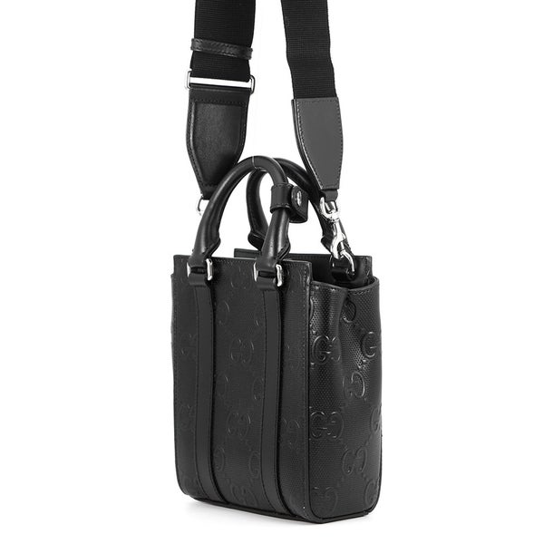 グッチ ハンドバッグ GGエンボス レザー 696010 GUCCI 2wayショルダーバッグ 黒