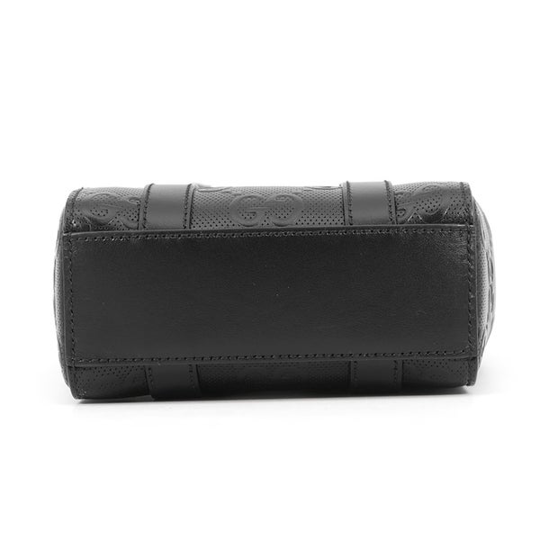 グッチ ハンドバッグ GGエンボス レザー 696010 GUCCI 2wayショルダーバッグ 黒
