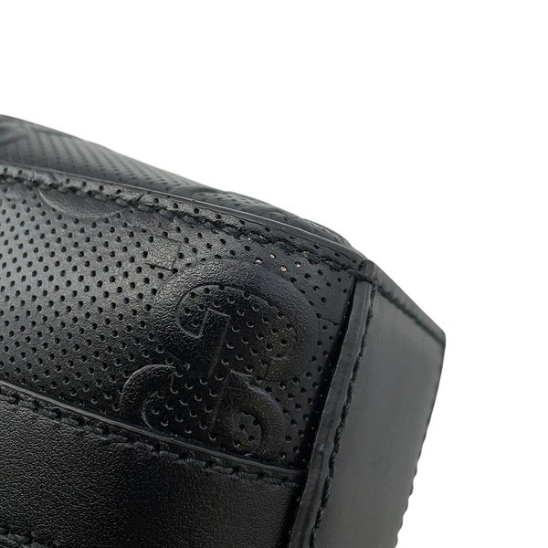 グッチ ハンドバッグ GGエンボス レザー 696010 GUCCI 2wayショルダーバッグ 黒