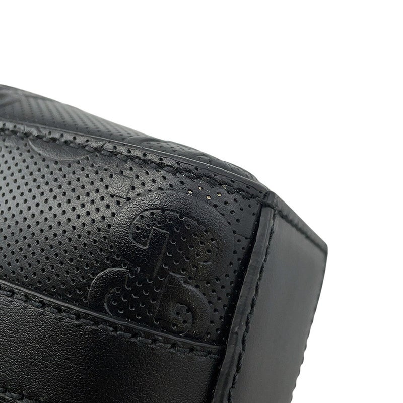 グッチ ハンドバッグ GGエンボス レザー 696010 GUCCI 2wayショルダーバッグ 黒