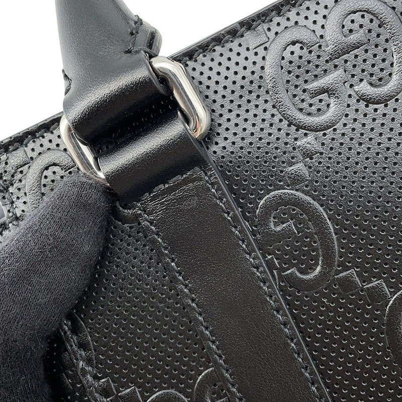 グッチ ハンドバッグ GGエンボス レザー 696010 GUCCI 2wayショルダーバッグ 黒