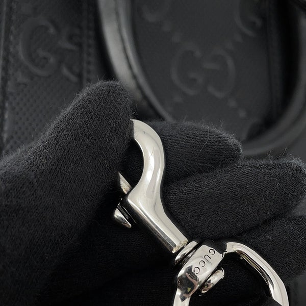 グッチ ハンドバッグ GGエンボス レザー 696010 GUCCI 2wayショルダーバッグ 黒