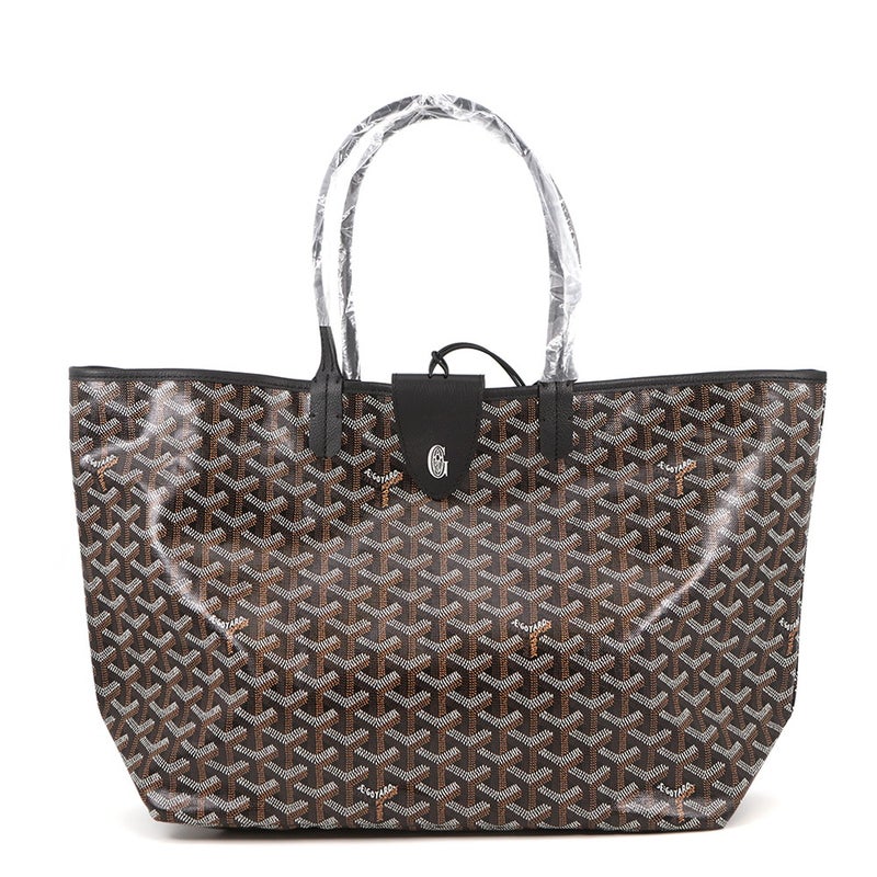 ゴヤール トートバッグ サンルイPM PVC/レザー STLCROPMLTY01CL01P GOYARD ポーチ付き 黒