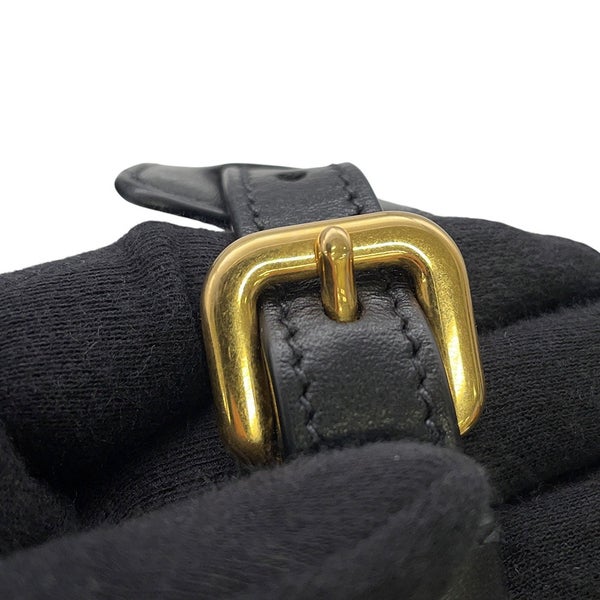 プラダ ハンドバッグ ロゴ ジャガード キャンバス 1BA579 PRADA ２wayショルダー 黒