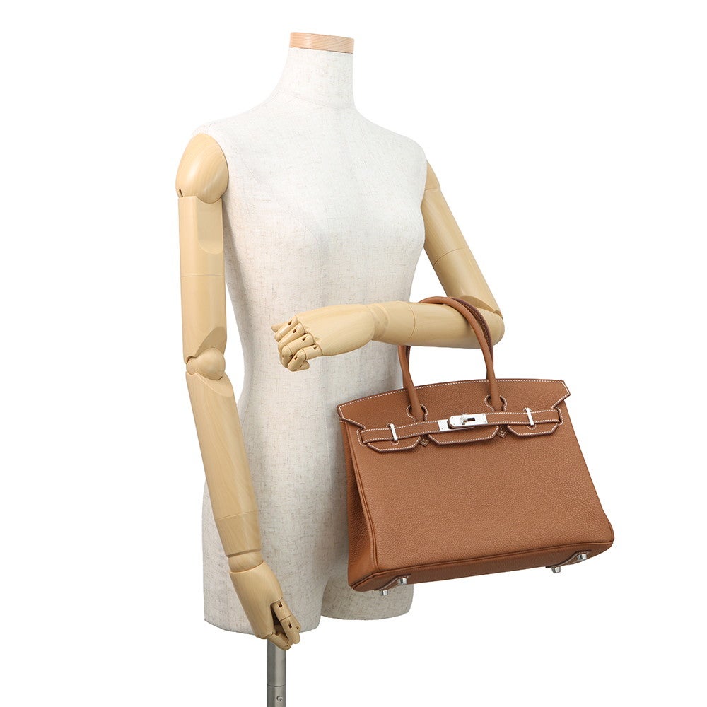 エルメス バーキン30 ゴールド/シルバー金具 トゴ G刻印 HERMES Birkin