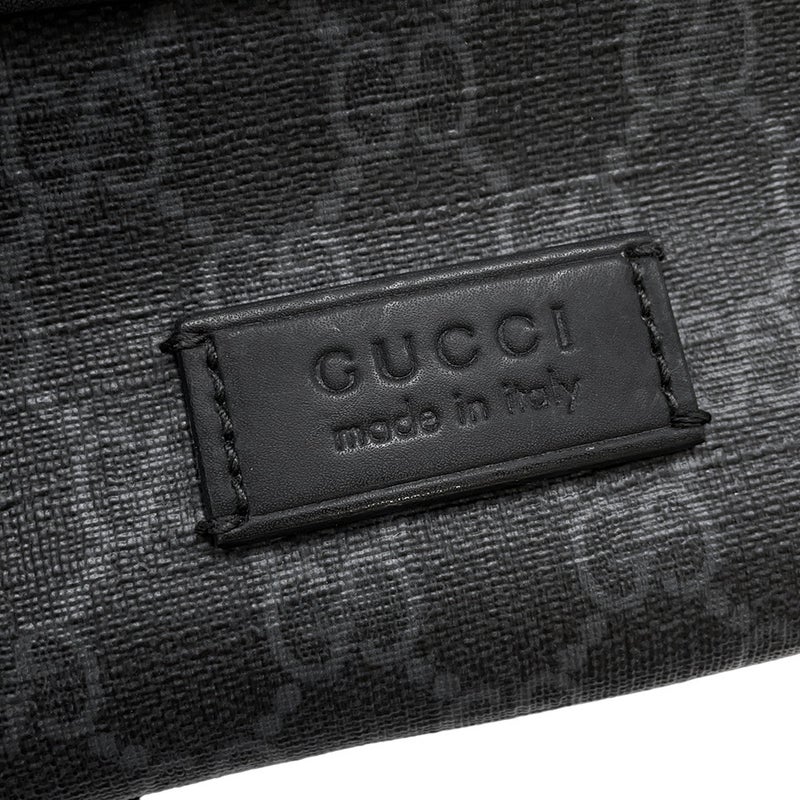 グッチ ボディバッグ GGスプリーム 474293 GUCCI ウエストバッグ メンズ 黒