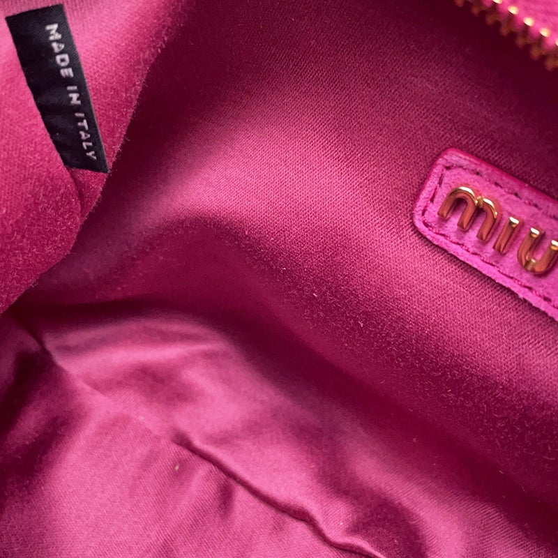 ミュウミュウ ハンドバッグ マテラッセ ワンダー ホーボーバッグ スエード 5BC125 MIUMIU ２wayショルダー