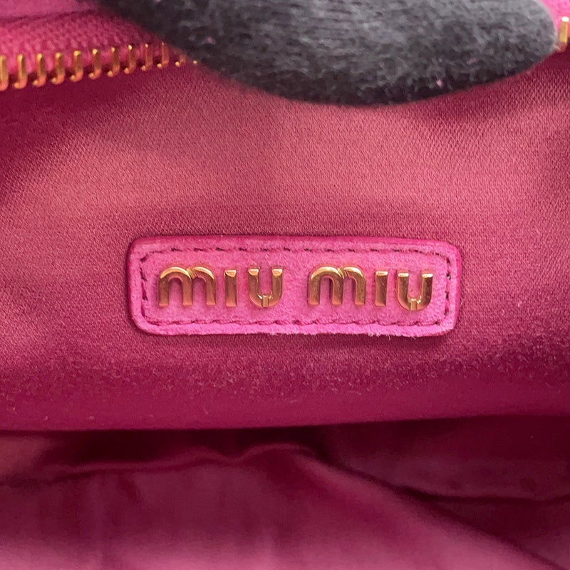ミュウミュウ ハンドバッグ マテラッセ ワンダー ホーボーバッグ スエード 5BC125 MIUMIU ２wayショルダー