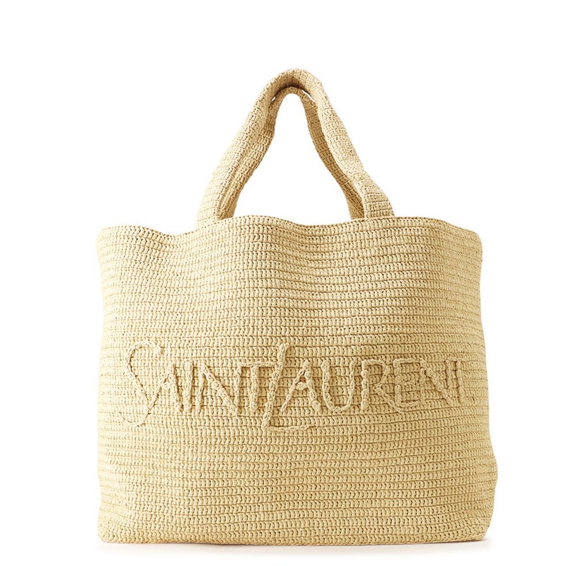 サンローランパリ トートバッグ ラフィア ロゴ 776763 SAINT LAURENT PARIS かごバッグ