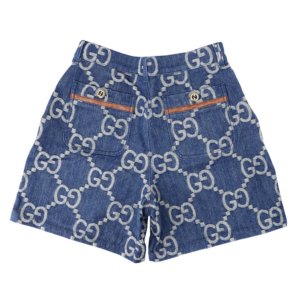 デニム 膝丈 グッチ 美品【GUCCI】 タイト42 刺繍 ジーンズ デニムパンツ Embroidery GUCCI GUCCI（グッチ） 希少サイズ スカート