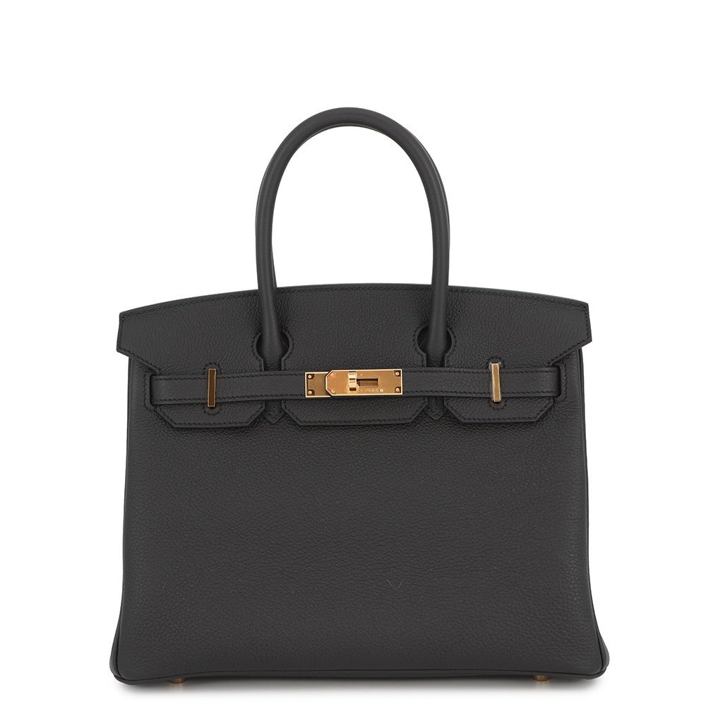 エルメス バーキン30 ブラック/ゴールド金具 トゴ G刻印 HERMES Birkin