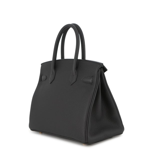 エルメス バーキン30 ブラック/ゴールド金具 トゴ G刻印 HERMES Birkin ハンドバッグ 黒