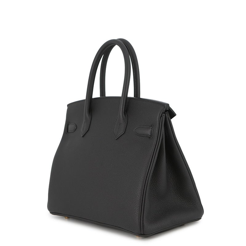 エルメス バーキン30 ブラック/ゴールド金具 トゴ G刻印 HERMES Birkin ハンドバッグ 黒