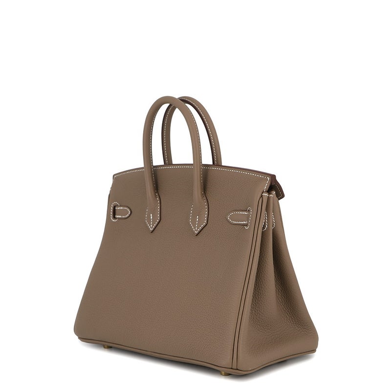 エルメス バーキン25 エトゥープ/ゴールド金具 トゴ G刻印 HERMES Birkin ハンドバッグ