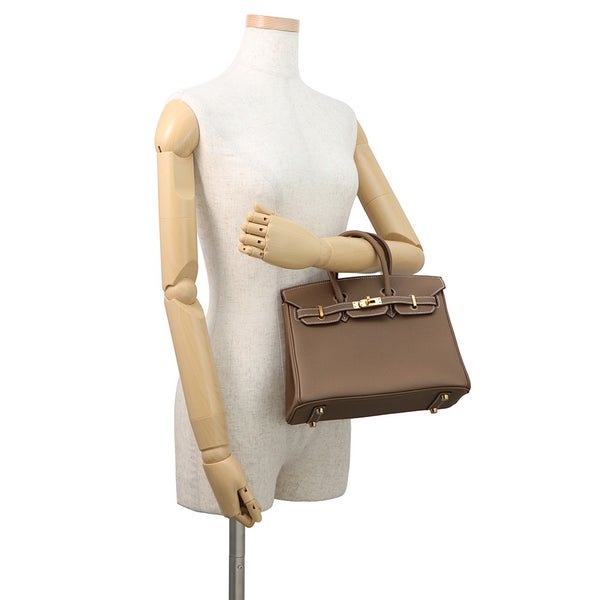 エルメス バーキン25 エトゥープ/ゴールド金具 トゴ G刻印 HERMES Birkin ハンドバッグ