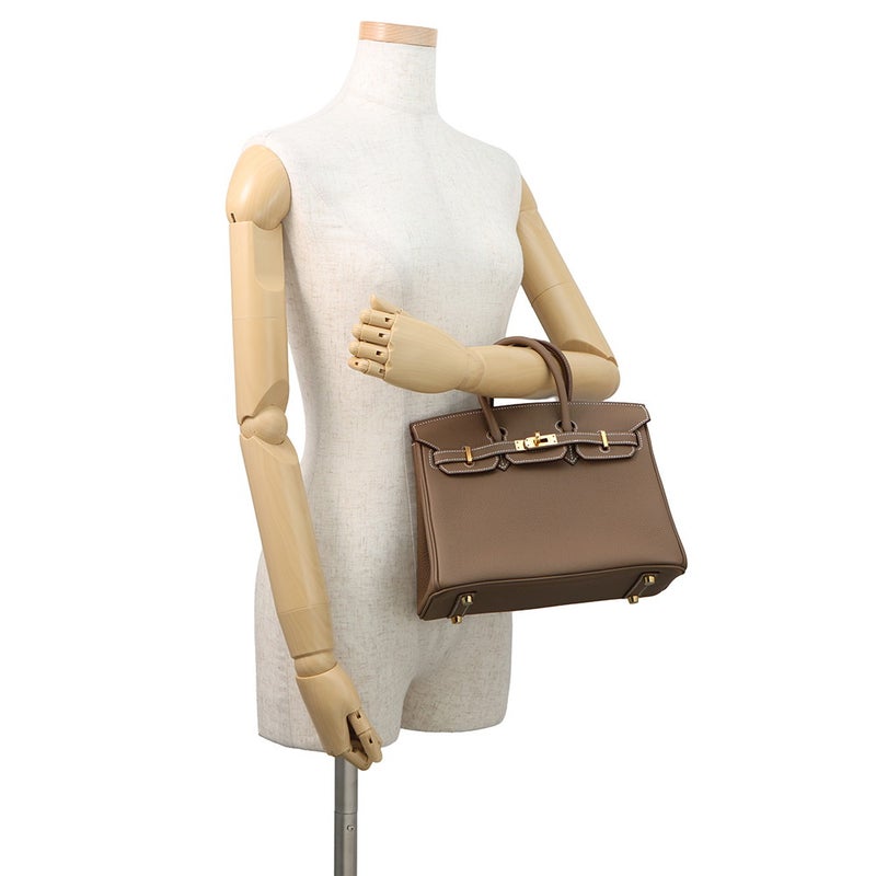 エルメス バーキン25 エトゥープ/ゴールド金具 トゴ G刻印 HERMES Birkin ハンドバッグ
