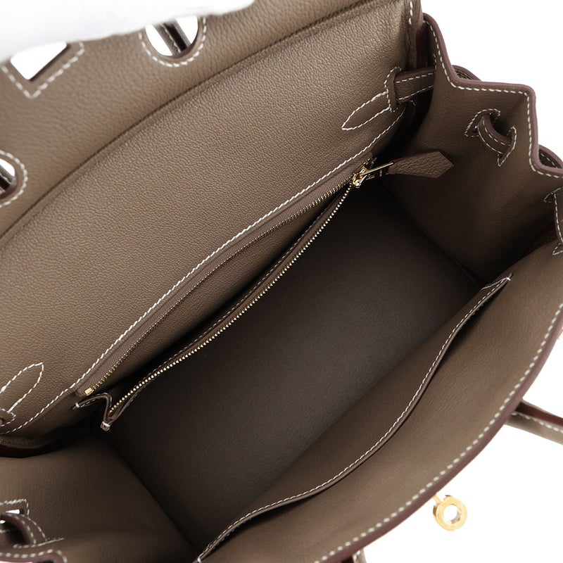 エルメス バーキン25 エトゥープ/ゴールド金具 トゴ G刻印 HERMES Birkin ハンドバッグ
