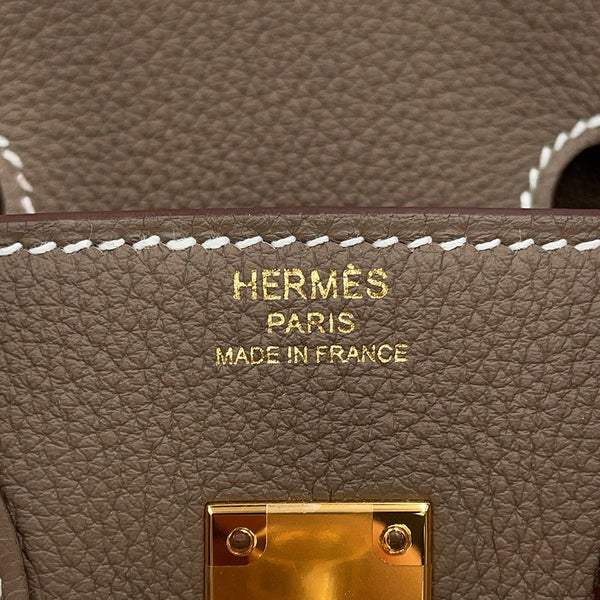 エルメス バーキン25 エトゥープ/ゴールド金具 トゴ G刻印 HERMES Birkin ハンドバッグ
