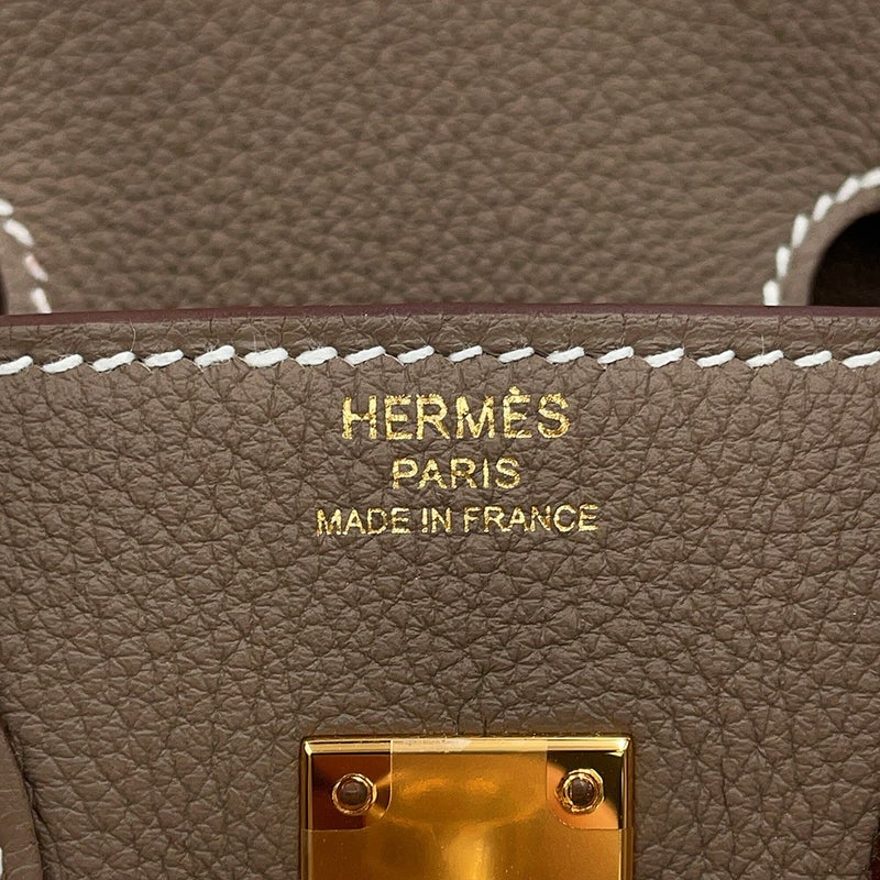 エルメス バーキン25 エトゥープ/ゴールド金具 トゴ G刻印 HERMES Birkin ハンドバッグ