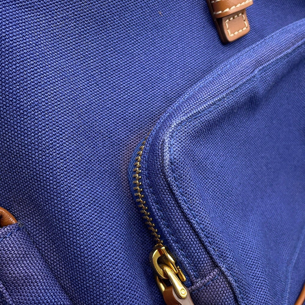 ミュウミュウ リュック バックパック ロゴ レザー キャンバス Miu Miu