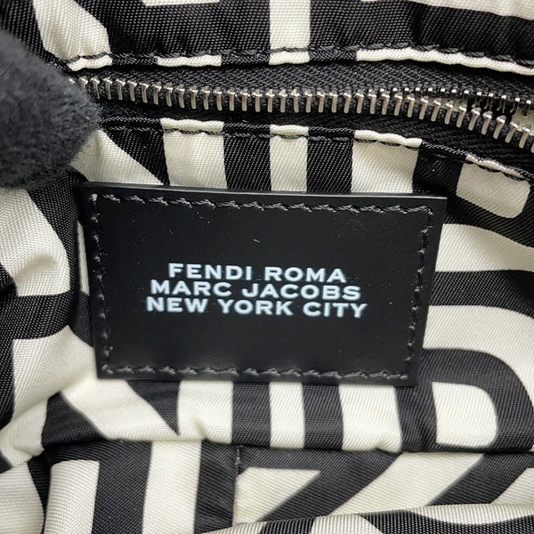 フェンディ ボディバッグ ズッカ バケット ミニ マーク・ジェイコブス コラボ ナイロン 7AS138 FENDI ハンドバッグ 黒 白