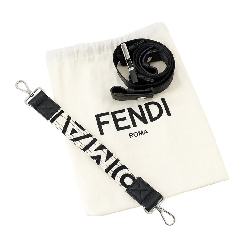 フェンディ ボディバッグ ズッカ バケット ミニ マーク・ジェイコブス コラボ ナイロン 7AS138 FENDI ハンドバッグ 黒 白