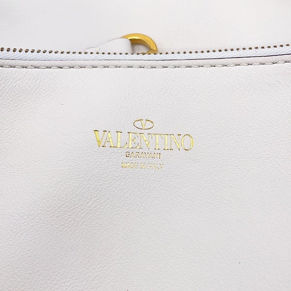 ヴァレンティノ・ガラヴァーニ トートバッグ フリンジ レザー VALENTINO 白