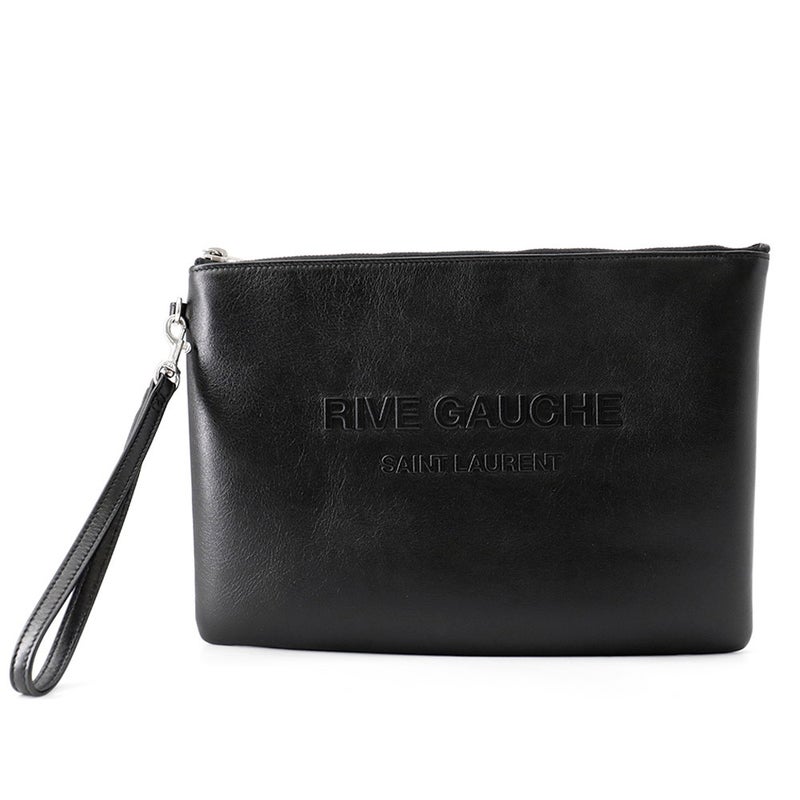 サンローランパリ クラッチバッグ リヴゴーシュ レザー 581369 SAINT LAURENT PARIS 黒