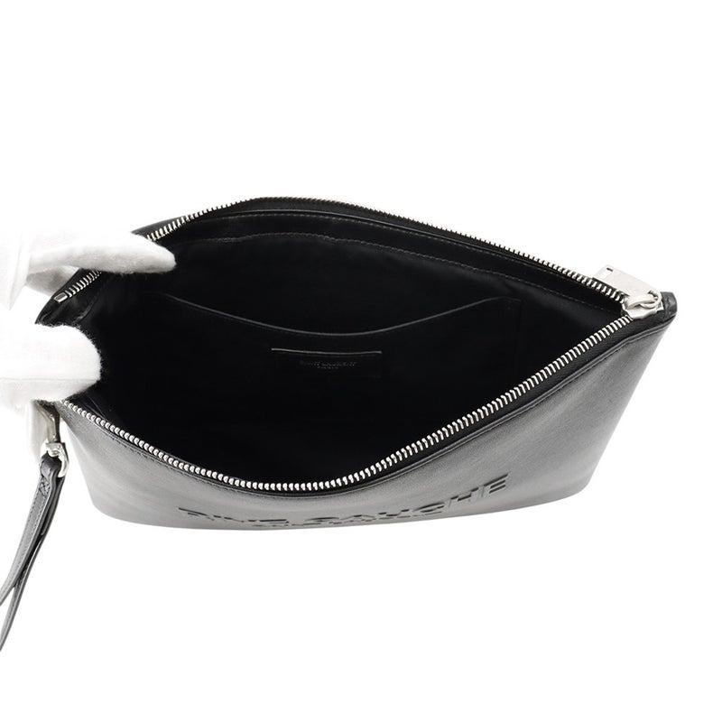 サンローランパリ クラッチバッグ リヴゴーシュ レザー 581369 SAINT LAURENT PARIS 黒