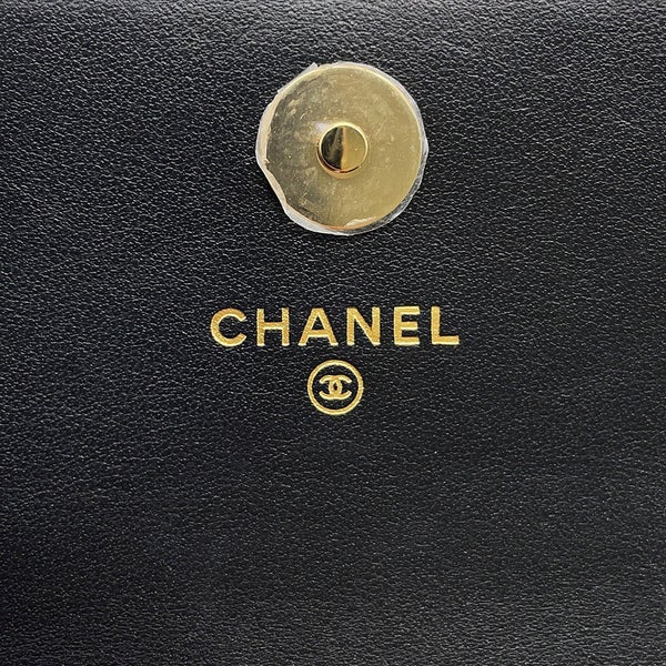 シャネル パールチェーンショルダーバッグ ココマーク マトラッセ フェイクパール AP1838 CHANEL ポーチ 黒