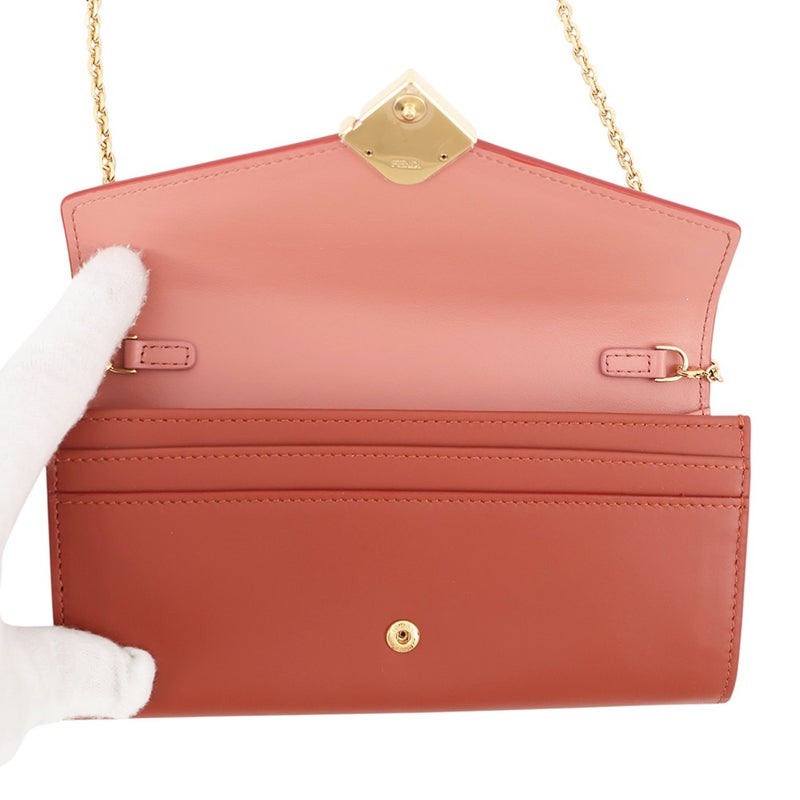 フェンディ チェーンウォレット FFダイヤモンド バイカラー レザー 8M0365 FENDI 財布