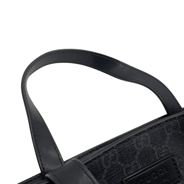 グッチ トートバッグ GGスプリーム/レザー 495559 GUCCI 2wayショルダーバッグ 黒
