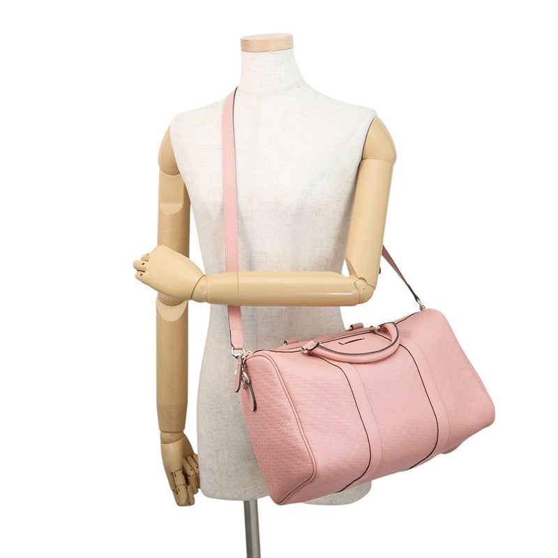 グッチ ボストンバッグ マイクログッチシマ レザー 449646 GUCCI 2wayショルダーバッグ