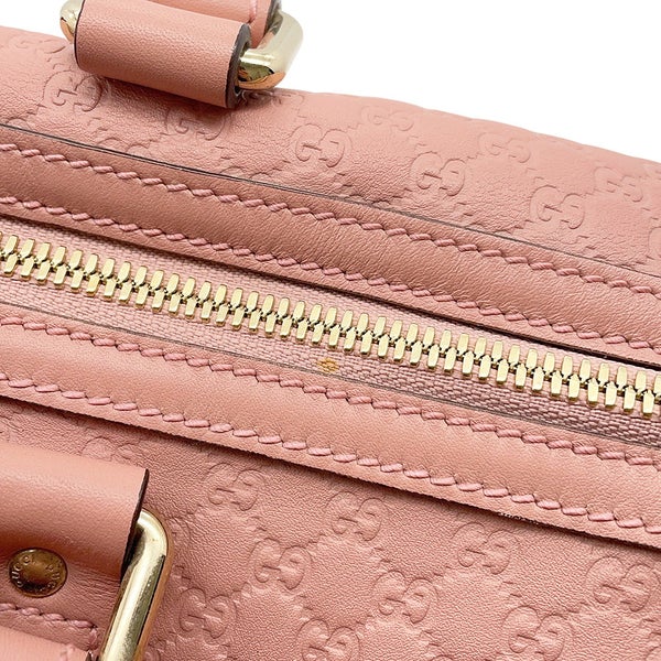 グッチ ボストンバッグ マイクログッチシマ レザー 449646 GUCCI 2wayショルダーバッグ