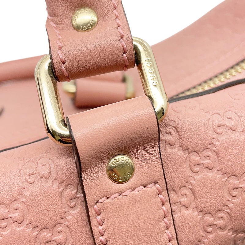 グッチ ボストンバッグ マイクログッチシマ レザー 449646 GUCCI 2wayショルダーバッグ
