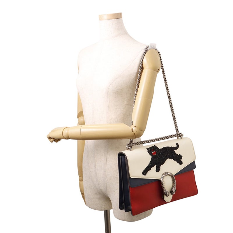 グッチ チェーンショルダーバッグ デュオニュソス パンサー ビーズ刺繍 レザー 403348 GUCCI バッグ