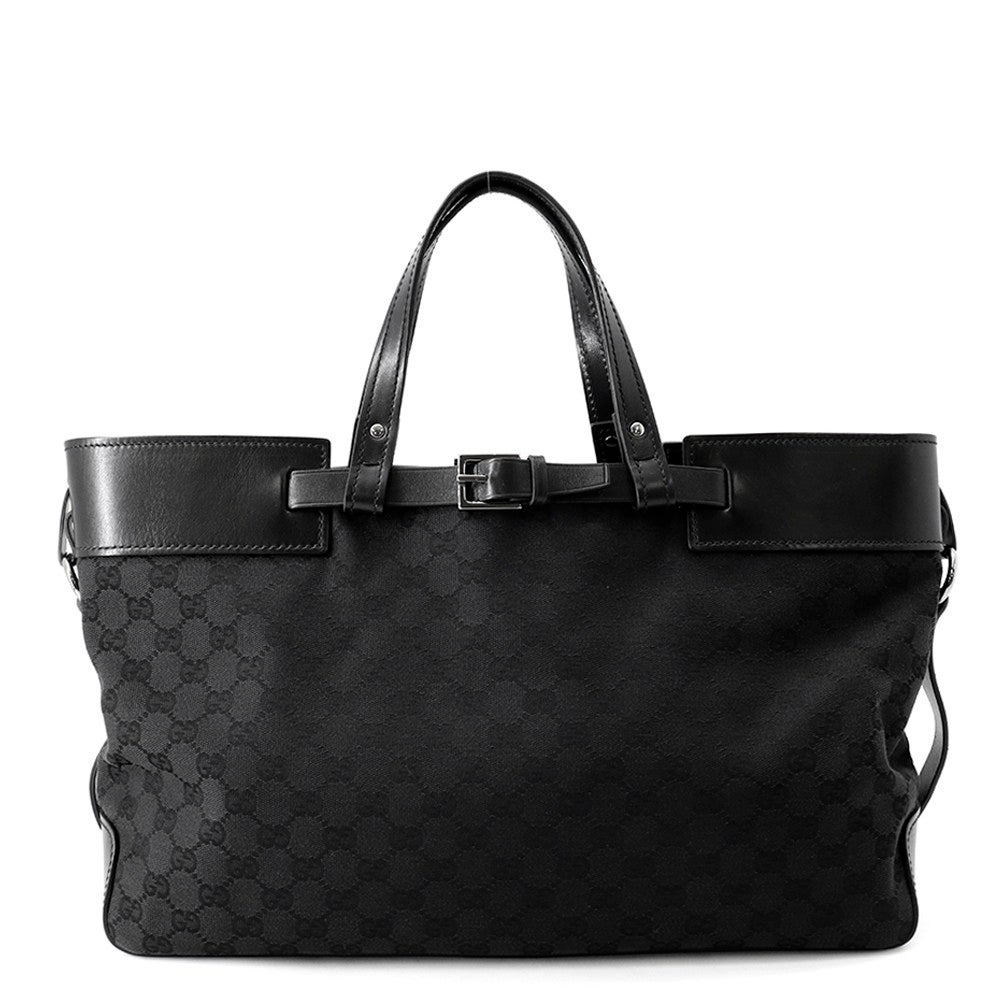 グッチ トートバッグ GGキャンバス/レザー 106251 GUCCI バッグ 黒