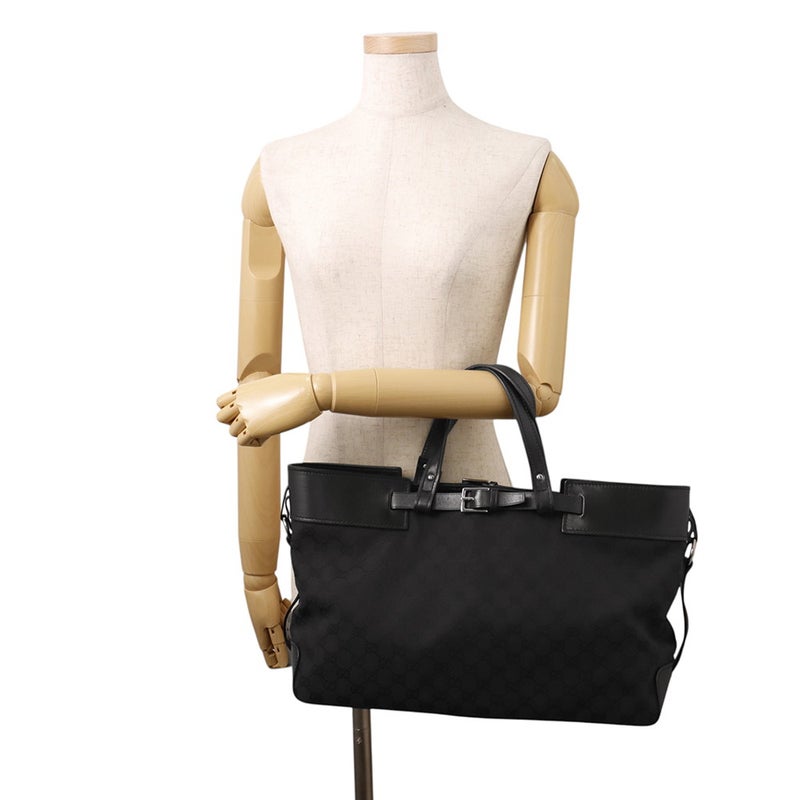グッチ トートバッグ GGキャンバス/レザー 106251 GUCCI バッグ 黒