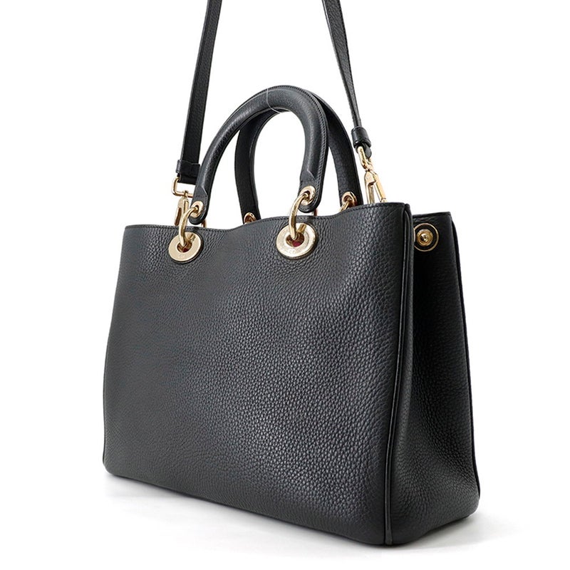 クリスチャン・ディオール ハンドバッグ ディオリッシモ レザー Christian Dior 2way 黒