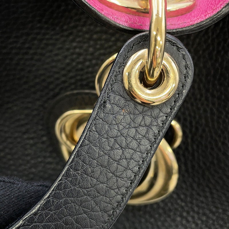 クリスチャン・ディオール ハンドバッグ ディオリッシモ レザー Christian Dior 2way 黒