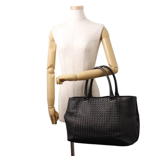 ボッテガヴェネタ トートバッグ イントレチャート レザー 428331 BOTTEGA VENETA 黒