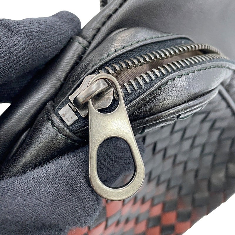 ボッテガヴェネタ ショルダーバッグ イントレチャート レザー BOTTEGA VENETA 黒