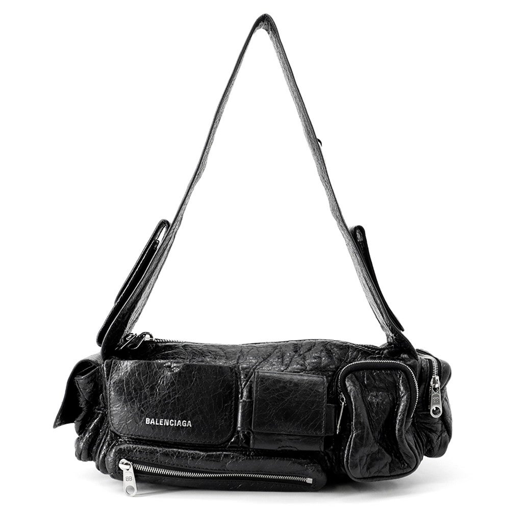 BALENCIAGA ブラック ショルダーバッグ バレンシアガ ショルダーバッグ スーパービジー BALENCIAGA バッグ 黒