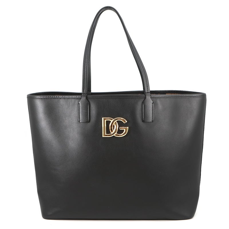 ドルチェ&ガッバーナ トートバッグ FEFE ショッピングバッグ ミディアム レザー DOLCE&GABBANA 黒