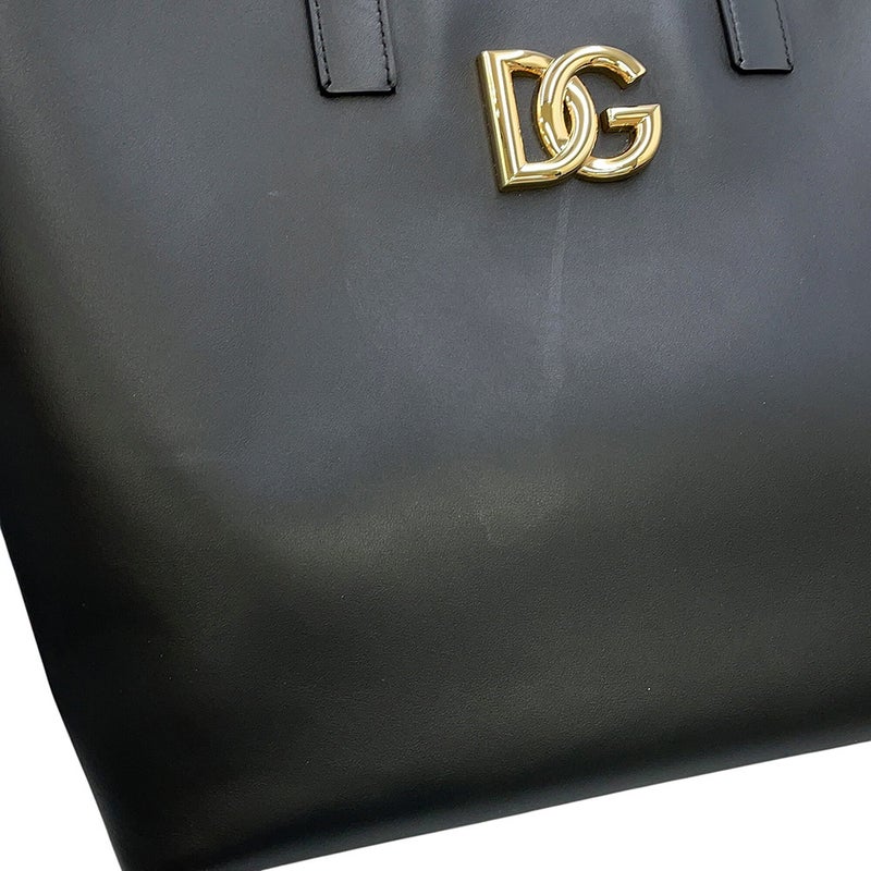 ドルチェ&ガッバーナ トートバッグ FEFE ショッピングバッグ ミディアム レザー DOLCE&GABBANA 黒
