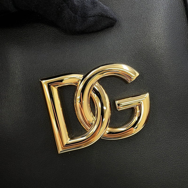 ドルチェ&ガッバーナ トートバッグ FEFE ショッピングバッグ ミディアム レザー DOLCE&GABBANA 黒